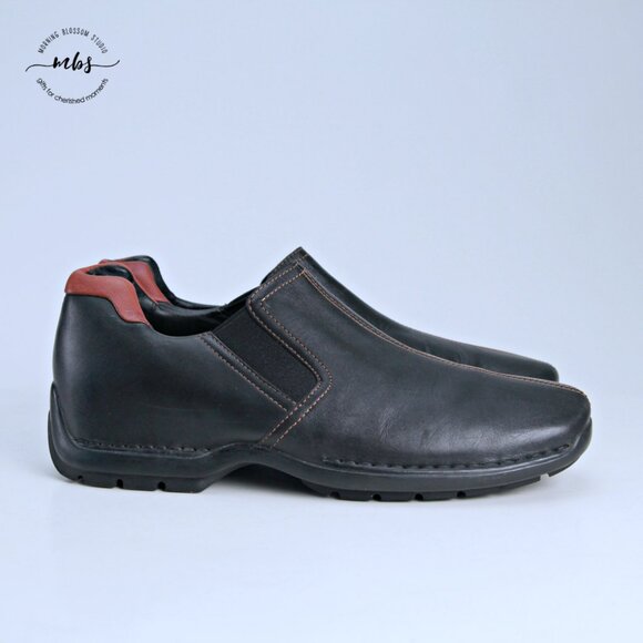 Cole Haan Zeno Leather Slip On Loafers Black Men 10